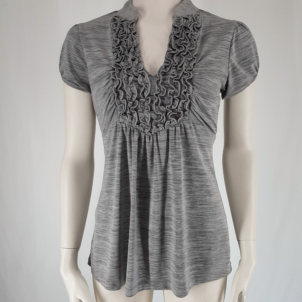 🤯 3 for $15 💥 HeartSoul | Ruffle Blouse V Neck Tie Top